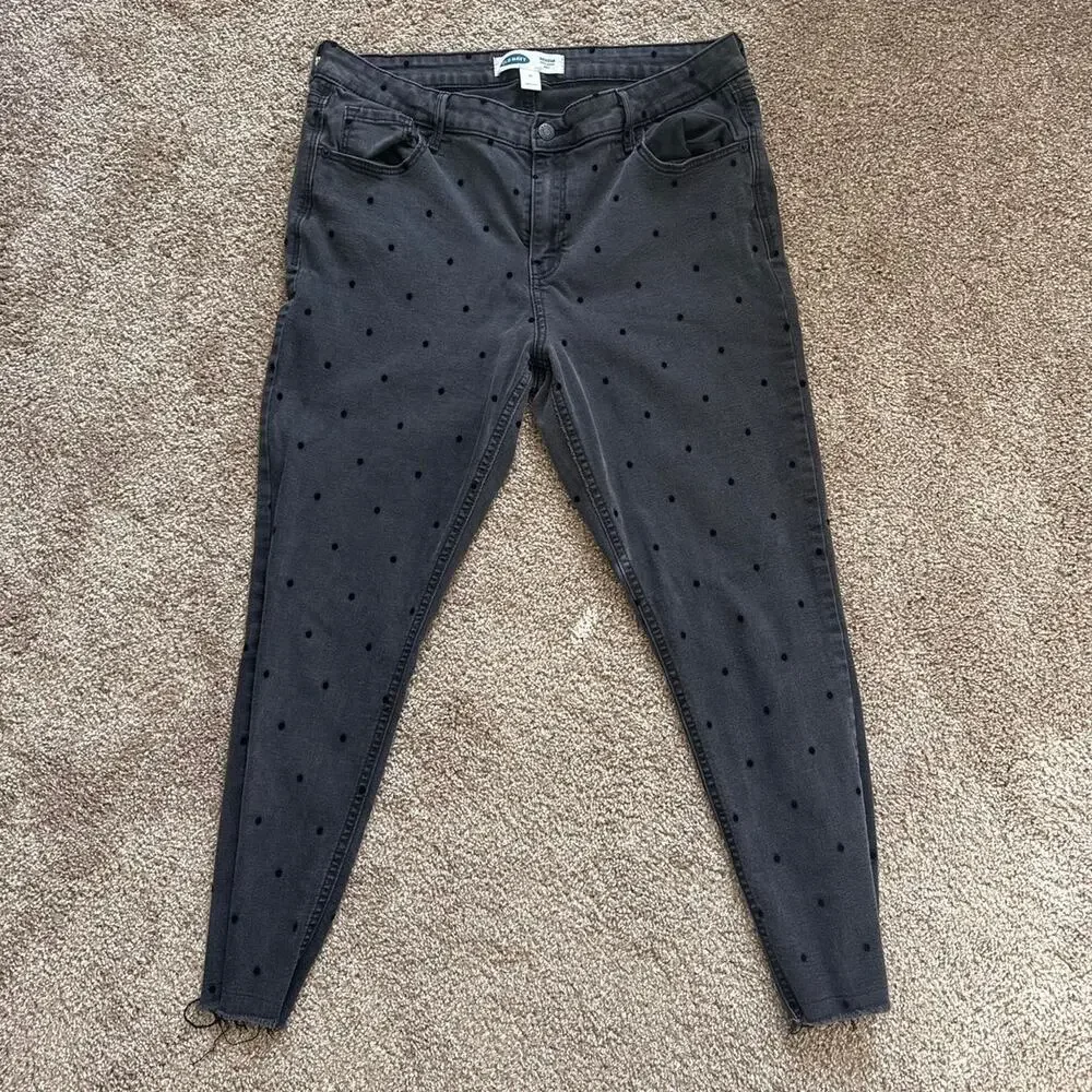 Old navy black polka dot‎ jeans